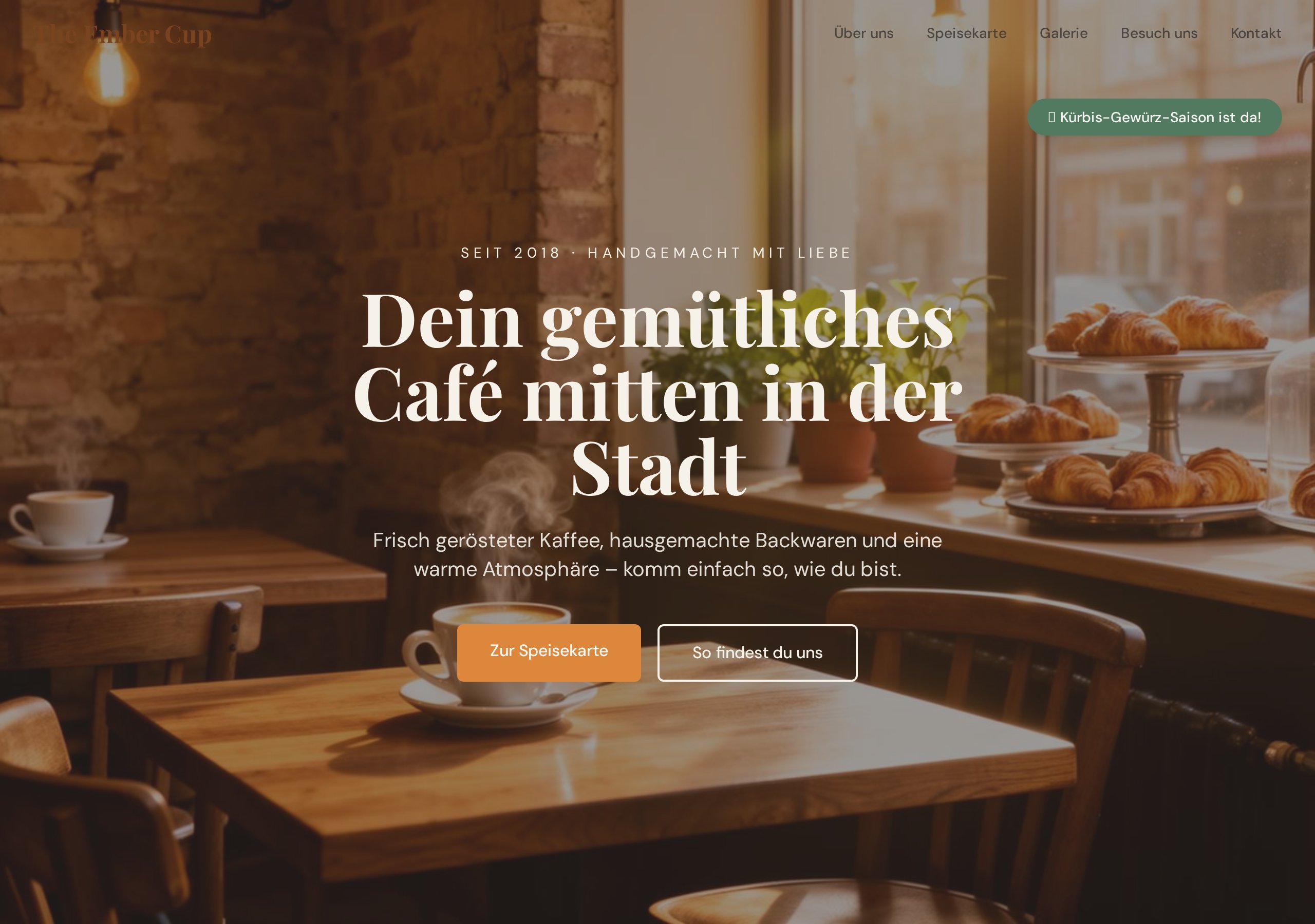Vorschau der Demo-Website Coffee Shop